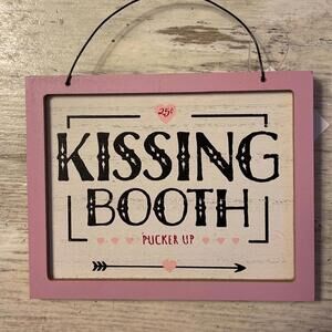 New Hobby Lobby Valentines Day Kissing Booth Sign Pink